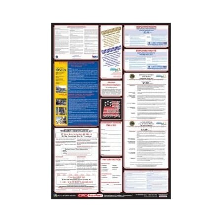 Accuform OSHA SAFETY POSTER COMBO STATE, PPG300NM PPG300NM